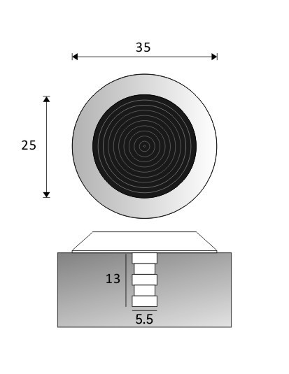 Tactile Indicator- Rubber insert