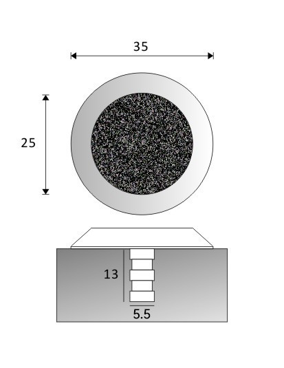 Tactile Indicator- Carborundum Insert