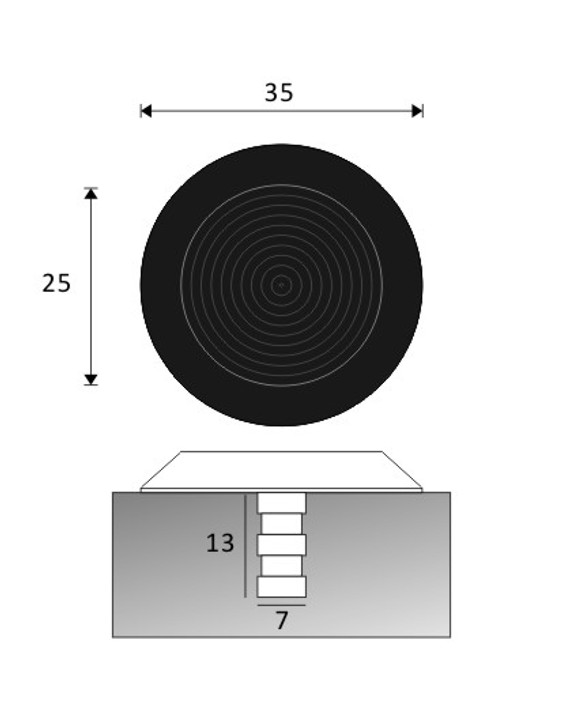 Black Tactile Indicator