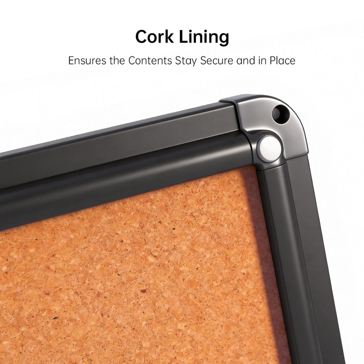 Notice Board Cabinets 15xA4 Indoor Black