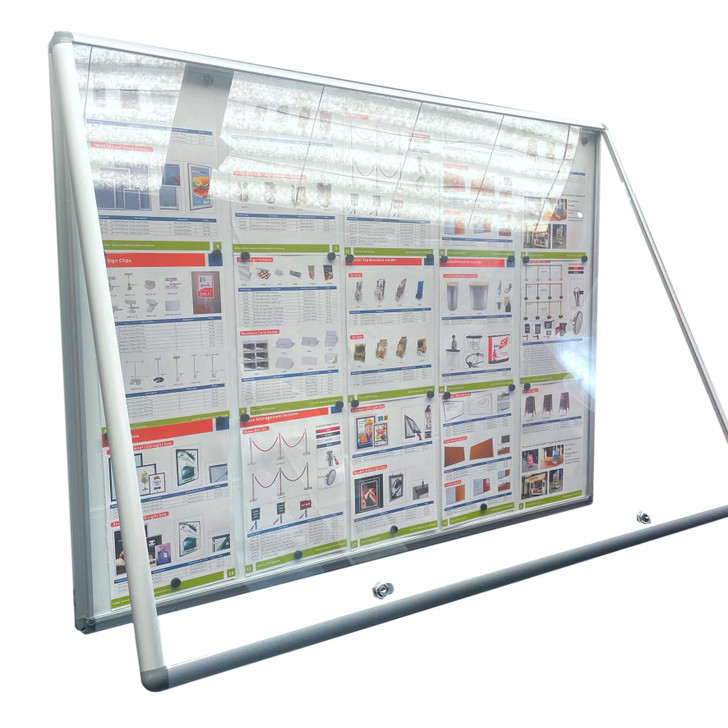 Lockable Notice board 15xA4 Indoor Whiteboard