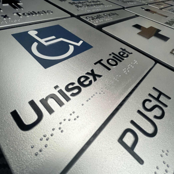 Push Braille Sign