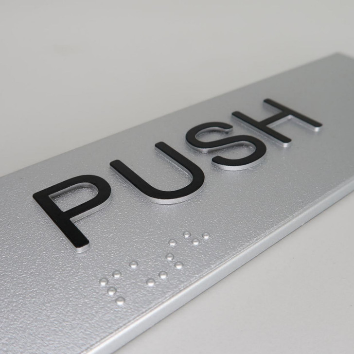 Push Braille Sign