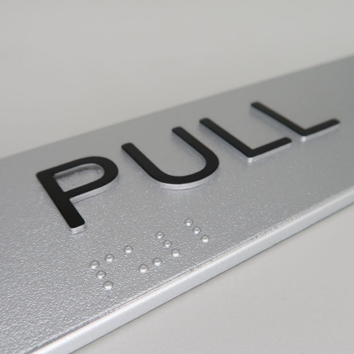 Pull Braille Sign
