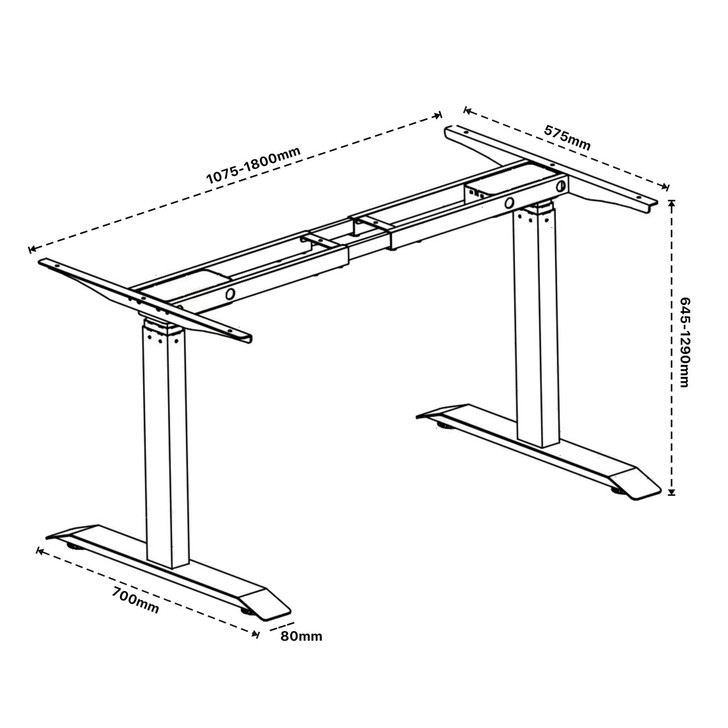 Ergonomic Office Desk Rubberwood 1600mm