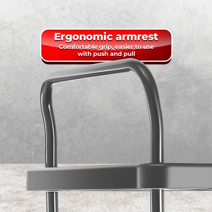 Double Layer Utility Trolley ??Silent Castors & Dual Handles
