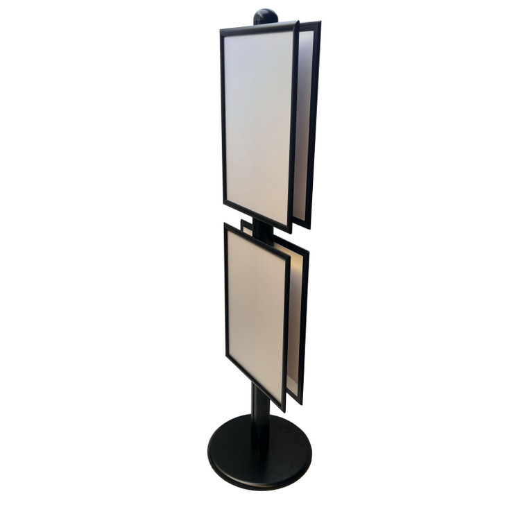 Black A2 Dual Poster Stand with Eco Frame - Double Sided