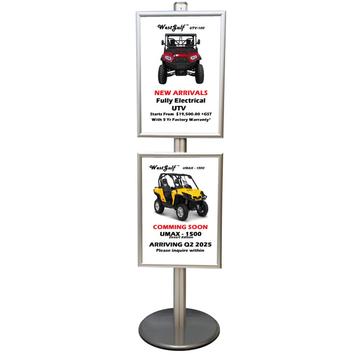 A2 Dual Poster Stand with Eco Frame – Double Sided