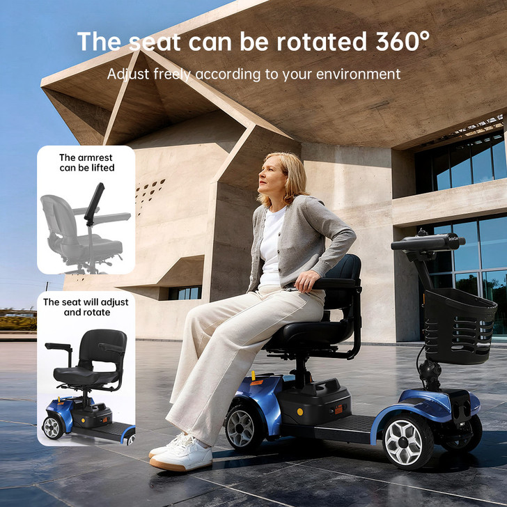 SectorCare Travel Mobility Scooter - Blue
