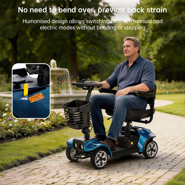 SectorCare Travel Mobility Scooter - Blue