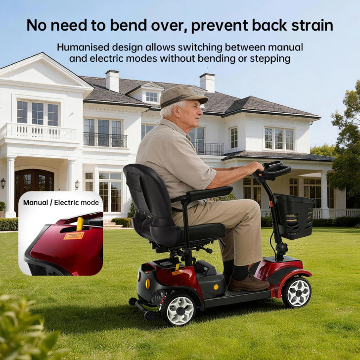 SectorCare Travel Mobility Scooter - Red