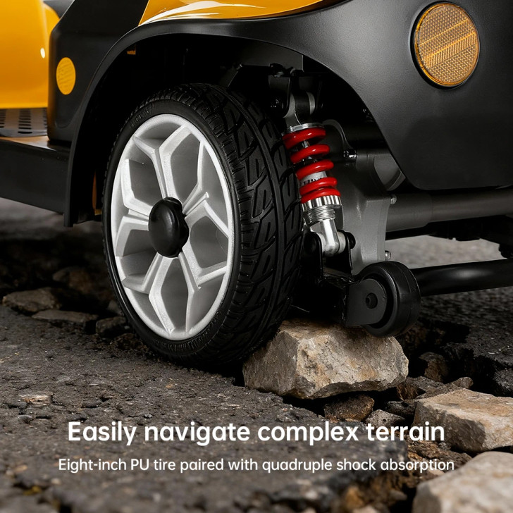 SectorCare Travel Mobility Scooter - Yellow
