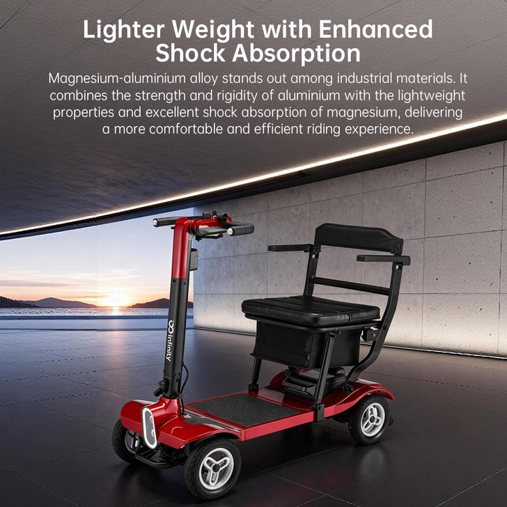 Infinity Ultra Lite Mobility Scooter-Red
