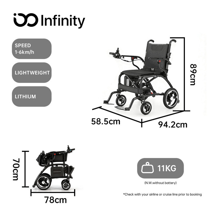 Infinity Feather Electric Wheelchair Carbon Fibre