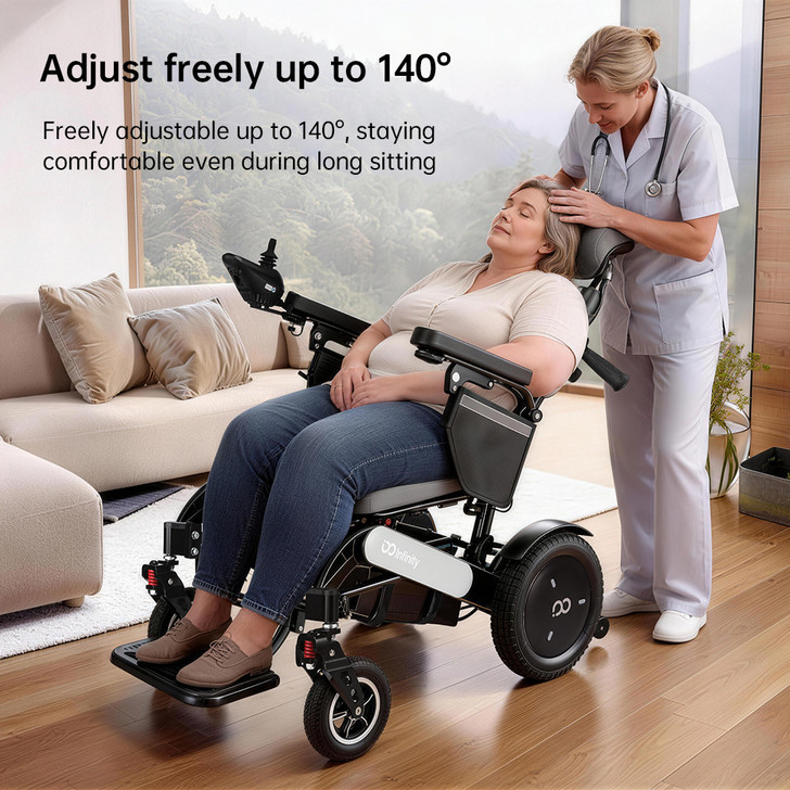 Infinity Comfort Electric Wheelchair Grey