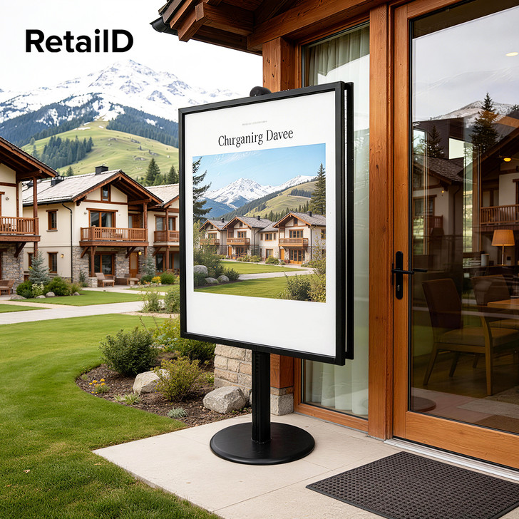 A0 Poster Stand- Double Sided Black With 32mmHeavy Duty Snap Frame