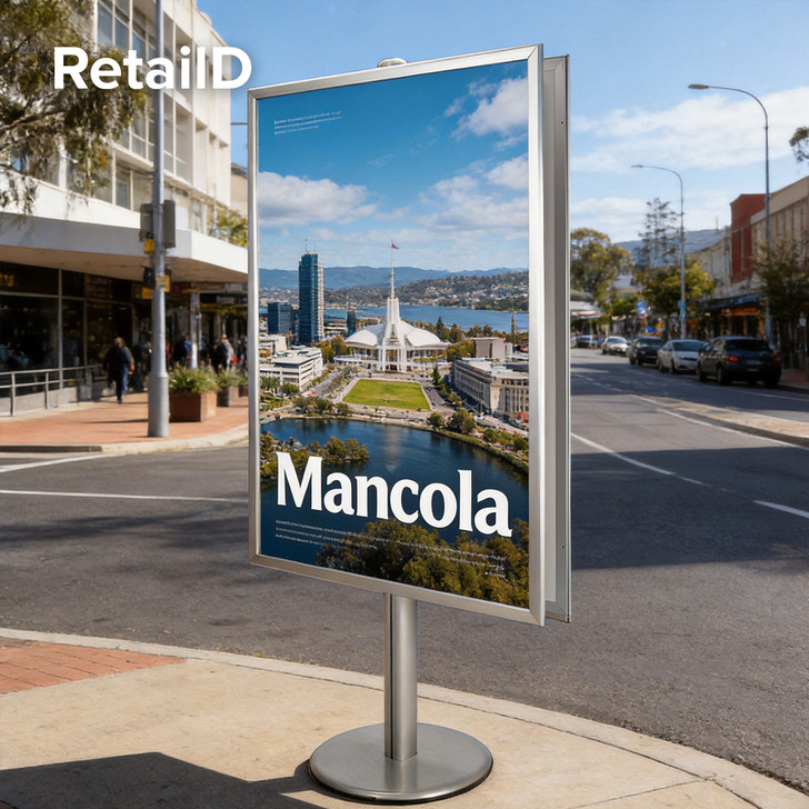 A0 Poster Stand- Double Sided With 32mm Heavy Duty Snap Frame