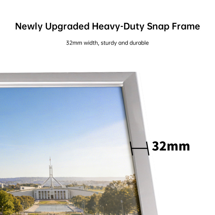 A0 Poster Stand- Double Sided With 32mm Heavy Duty Snap Frame