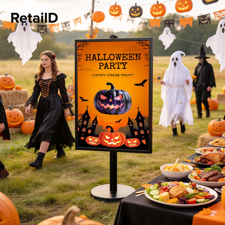 A0 Poster Stand- Single Sided Black With 32mm Heavy Duty Snap Frame