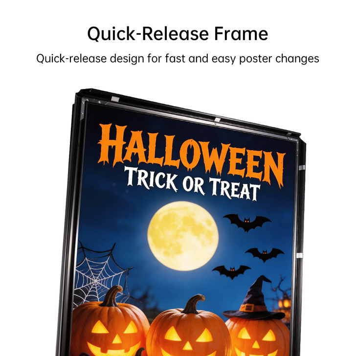 A0 Poster Stand- Single Sided Black With 32mm Heavy Duty Snap Frame