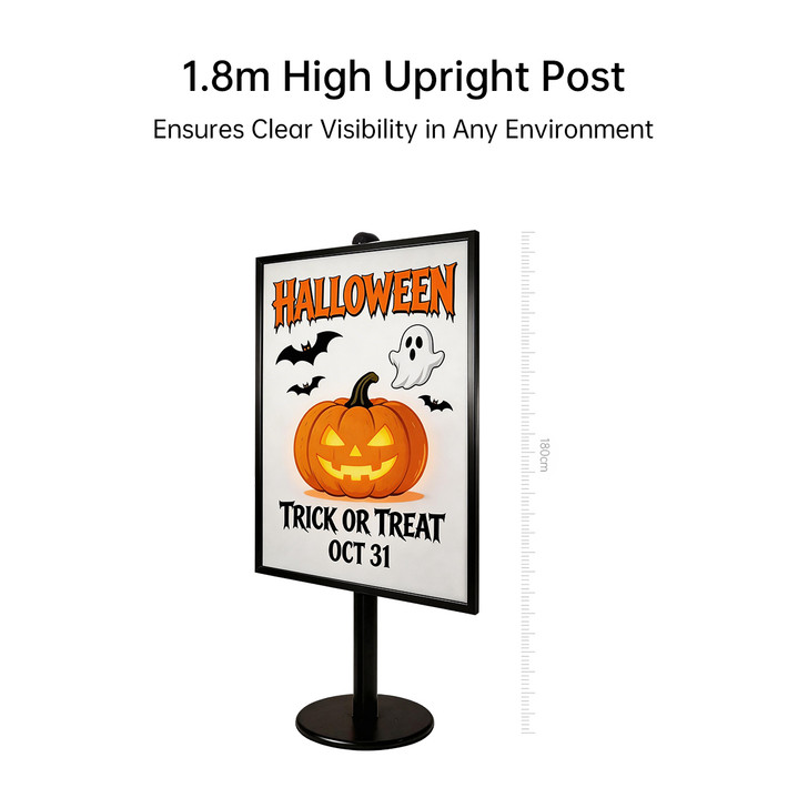 A0 Poster Stand- Single Sided Black With 32mm Heavy Duty Snap Frame