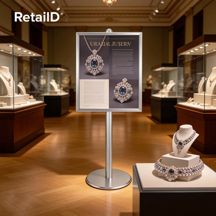 A1 Poster Stand- Double Sided With 32mm Heavy Duty Snap Frame