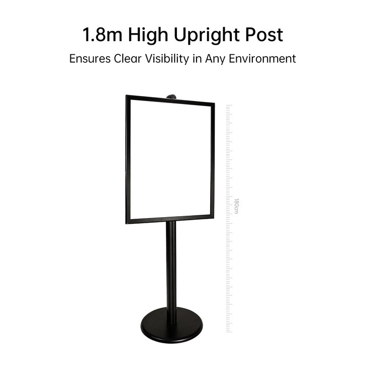 A1 Poster Stand- Single Sided Black With 32mm Heavy Duty Snap Frame