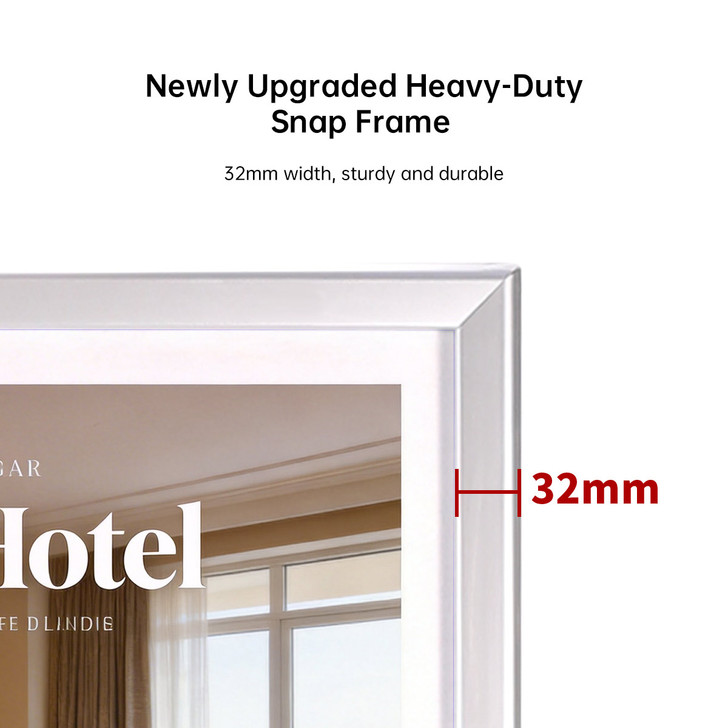 A1 Poster Stand- Single Sided With 32mm Heavy Duty Snap Frame