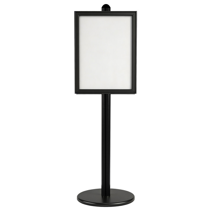A2 Poster Stand - Double Sided BLACK With 32mm Heavy Duty Snap Frame