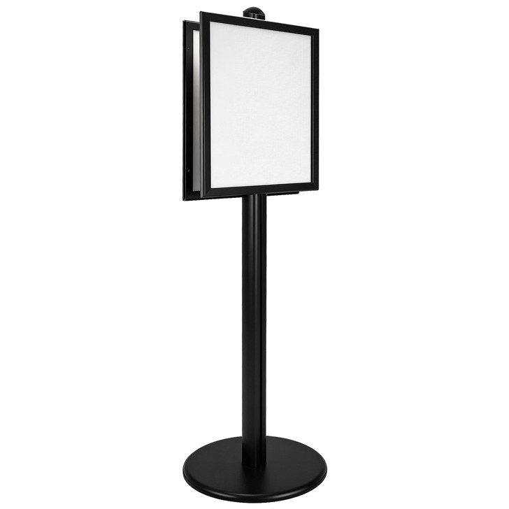 A2 Poster Stand - Double Sided BLACK With 32mm Heavy Duty Snap Frame