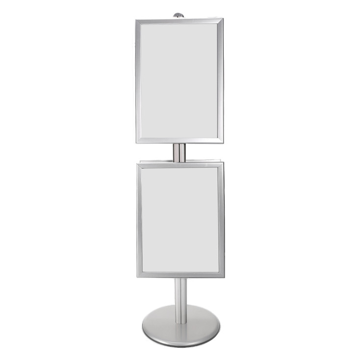 2x A2 Poster Stand - Double Sided With 32mm Heavy Duty Snap Frame