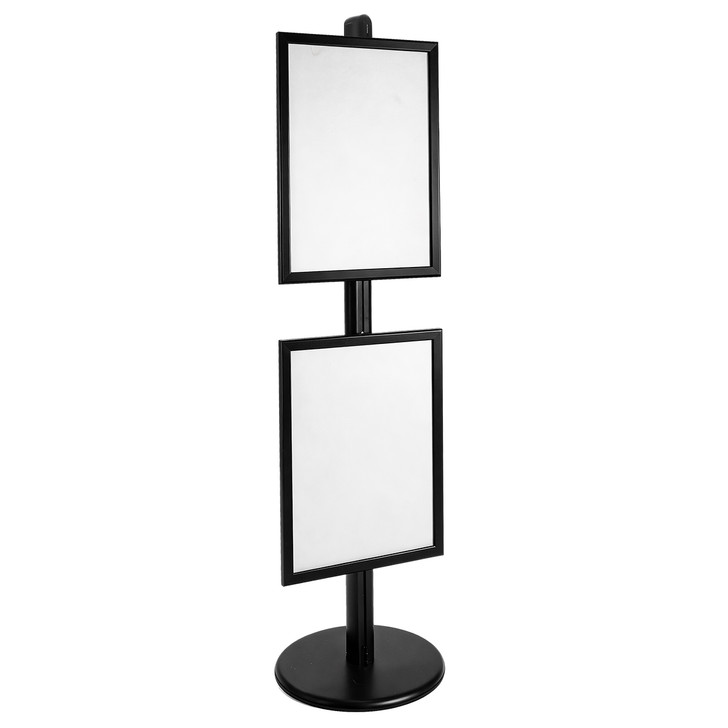2x A2 Poster Stand- Single Sided Black With 32mm Heavy Duty Snap Frame