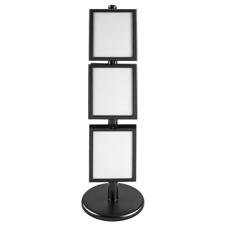3x A3 Poster Stand - Double Sided Black With 32mm Heavy Duty Snap Frame
