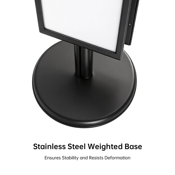 3x A3 Poster Stand - Double Sided Black With 32mm Heavy Duty Snap Frame
