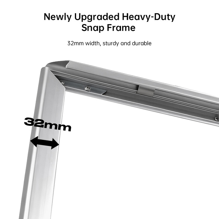 3x A3 Poster Stand- Single Sided With 32mm Heavy Duty Snap Frame
