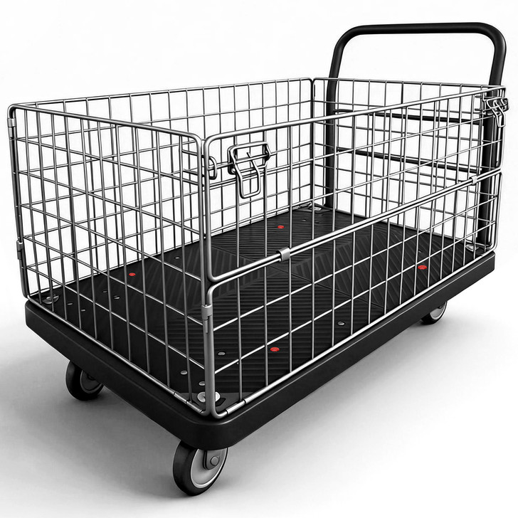 600KG Plastic Platform wire Meshtrolley