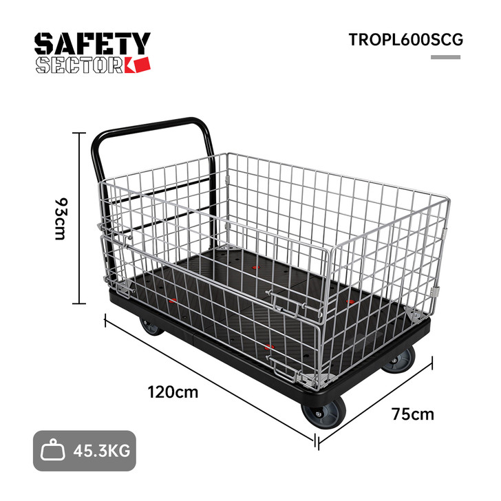 600KG Plastic Platform wire Meshtrolley