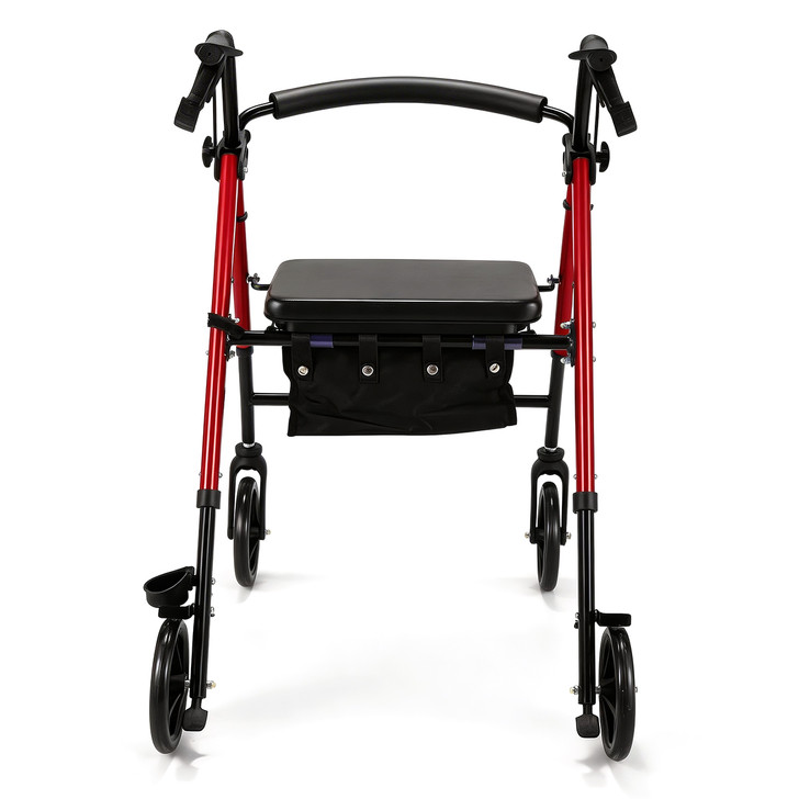 SectorCare LiteRoll Aluminium Rollator Walker - Red