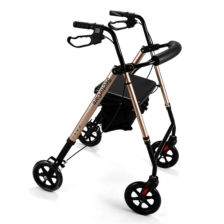 SectorCare LiteRoll Aluminium Rollator Walker - Champagne