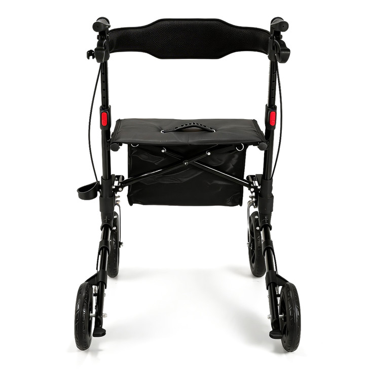 SectorCare TrailGlide Suspension Rollator Walker - Black