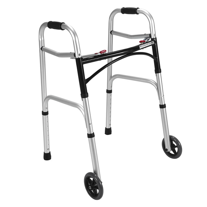 SectorCare Foldable Aluminium Walker with Wheels