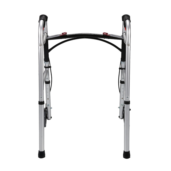 SectorCare Foldable Aluminium Walker with Wheels and Hand Brakes
