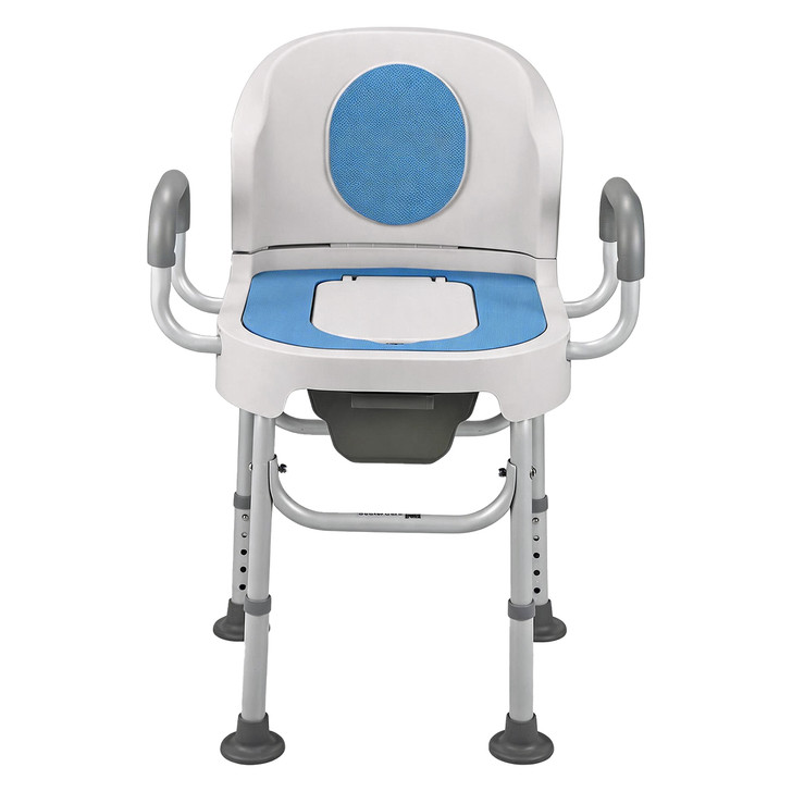 Lightweight Aluminium Commode Chair with Removable Armrests