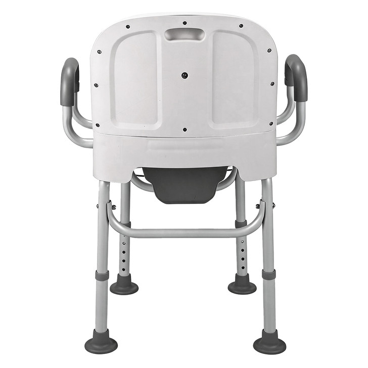 Lightweight Aluminium Commode Chair with Removable Armrests
