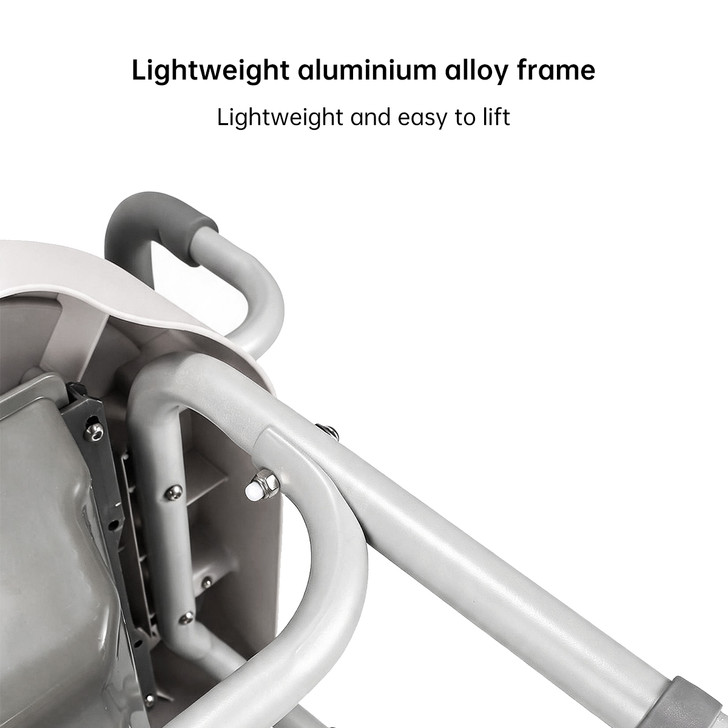 Lightweight Aluminium Commode Chair with Removable Armrests