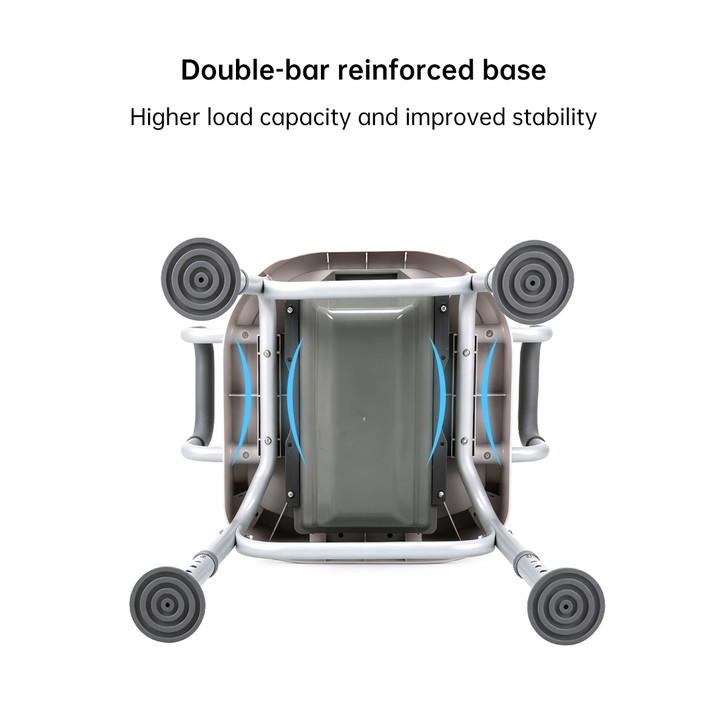 Lightweight Aluminium Commode Chair with Removable Armrests