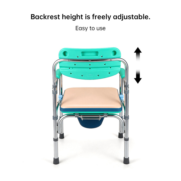 Height Adjustable Commode Chair
