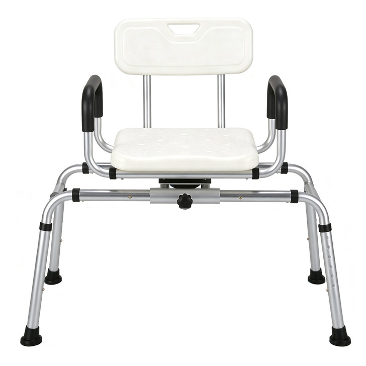 360° Swivel Transfer Shower Chair with Armrests