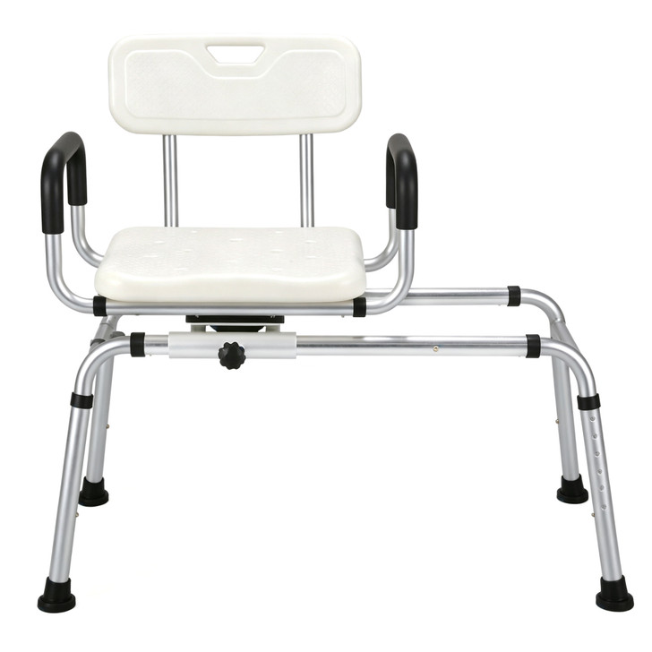 360° Swivel Transfer Shower Chair with Armrests