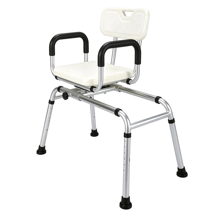 360° Swivel Transfer Shower Chair with Armrests